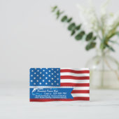 Druk wassen patriottische macht visitekaartje (Staand voorkant)