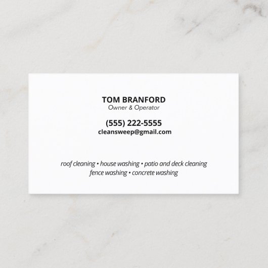 Druk Wassen Patriottische Macht Wassen Visitekaartje (Achterkant)