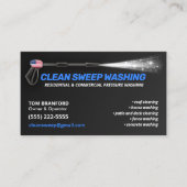 Druk Wassen Patriottische Power Wash Cleaner Visitekaartje (Voorkant)