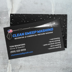 Druk Wassen Patriottische Power Wash Cleaner Visitekaartje