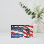 Druk Wassen Patriottische Power Washer Schoonmaken Visitekaartje (Staand voorkant)