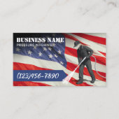 Druk Wassen Patriottische Power Washer Schoonmaken Visitekaartje (Voorkant)