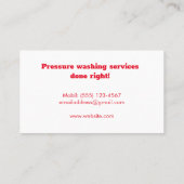 Druk Wassen Patriottische Rode Marine Visitekaartje (Achterkant)