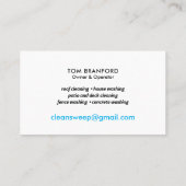 Druk wassen Power Wash Cleaner Patriottisch Visitekaartje (Achterkant)