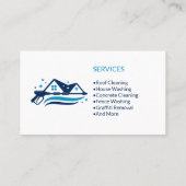 Druk wassen Power Wash Cleaning Professional Visitekaartje (Achterkant)