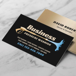 Druk Wassen Power Wash Gold Schoonmaak Service Visitekaartje