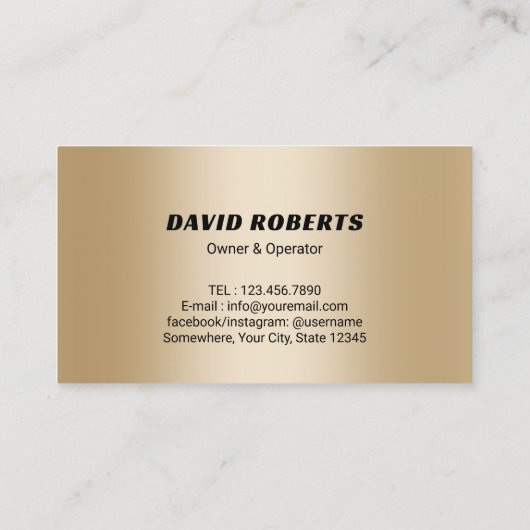 Druk Wassen Power Wash Gold Schoonmaak Service Visitekaartje (Achterkant)