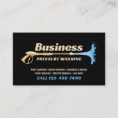 Druk Wassen Power Wash Gold Schoonmaak Service Visitekaartje (Voorkant)
