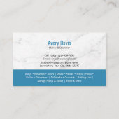 Druk wassen Power wash Huis Reiniging Marmer Visitekaartje (Achterkant)