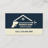 Druk Wassen Power Wash Huis schoonmaken Eenvoudig Visitekaartje (Voorkant)