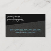 Druk wassen Power Wash Modern Zwart Visitekaartje (Achterkant)