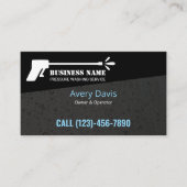 Druk wassen Power Wash Modern Zwart Visitekaartje (Voorkant)