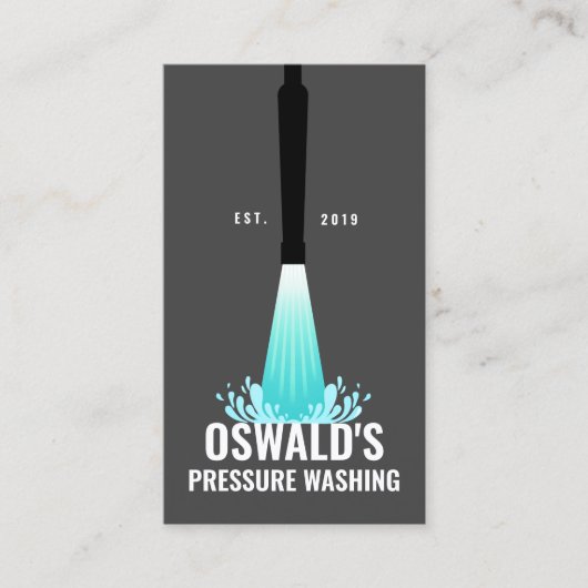 Druk wassen, Power Wash Pistool Visitekaartje (Voorkant)