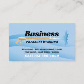Druk wassen Power Washer Blue Reiniging Visitekaartje (Voorkant)