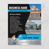 Druk wassen Power Washer Pro House Cleaning Flyer (Voorkant)