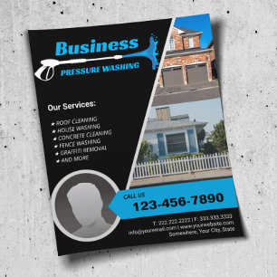 Druk wassen Power Washer Super Reiniging Flyer