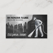Druk wassen Power Wasmachine Huis schoonmaken Visitekaartje (Voorkant)
