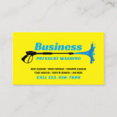 Druk wassen Power Wasmachine Huis schoonmaken Visitekaartje (Voorkant)