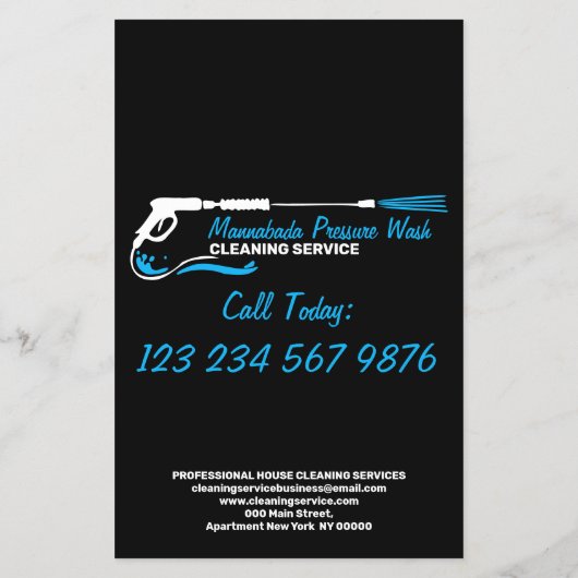 Druk wassen Power Wassen Professional Clean Flyer (Achterkant)