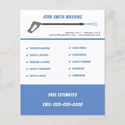 Druk Wassen & Power Wassen Schoonmaak Flyer (Voorkant)