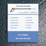 Druk Wassen & Power Wassen Schoonmaak Flyer<br><div class="desc">Een flyer met een hogedrukreiniger illustratie voor drukreiniging & reinigingsdiensten bedrijf!</div>