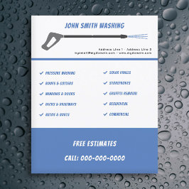 Druk Wassen & Power Wassen Schoonmaak Flyer