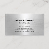 Druk wassen Professionele Black Metal Cleaning Visitekaartje (Achterkant)