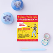 Druk Wassen & Reinigen Sjabloon Flyer (Enkel)