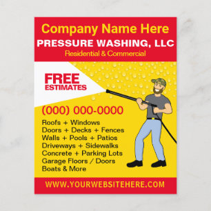 Druk Wassen & Reinigen Sjabloon Flyer