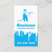 Druk wassen Schattigee Power Washer House Reinigin Visitekaartje (Voorkant)