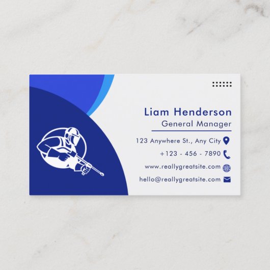 Druk wassen Visitekaartjes schoonmaak service (Achterkant)