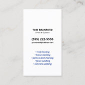 Druk Wassen Water Drops Power Auto Detailing Visitekaartje (Achterkant)