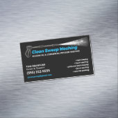 Druk Wassen Zwart Power Wash Cleaner Magnetisch Visitekaartje (Voorbeeld)