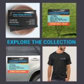 Druk Wassen Zwart Power Wash Cleaner Visitekaartje