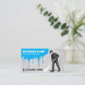 Druk Wassen Zwart Power Washer Schoonmaken Visitekaartje (Staand voorkant)