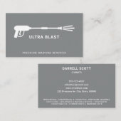 Druk Waswater Pistool grijs Visitekaartje (Voorkant / Achterkant)