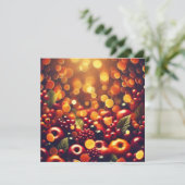Drukbare Herfst Oogst Fruit Bokeh Scrapbook Kaart (Staand voorkant)