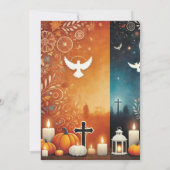 Drukbare Levendige Christelijke Halloween Armor of Kaart (Achterkant)