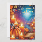 Drukbare Levendige Christelijke Halloween Jesus Kaart (Achterkant)