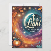 Drukbare Levendige Christelijke Halloween Schrift Kaart (Achterkant)