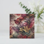 Drukbare Oogst Wijn Alcohol Inkt Scrapbook Papier Kaart (Staand voorkant)