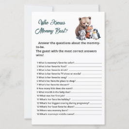 Drukbare winterdieren die mama het beste spel kenn