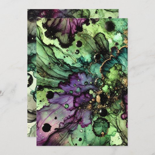 Drukbare Witch's Brew Halloween Alcohol Inkt Kaart (Voorkant / Achterkant)