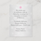 DRUKBEELD - Winter Wonderland Bat Mitzvah Insert Informatiekaartje (Achterkant)