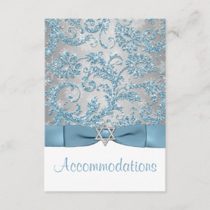 DRUKBEELD - Winter Wonderland Bat Mitzvah Insert Informatiekaartje