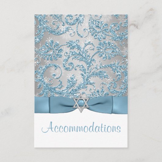 DRUKBEELD - Winter Wonderland Bat Mitzvah Insert Informatiekaartje (Voorkant)