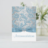 DRUKBEELD - Winter Wonderland Bat Mitzvah Insert Informatiekaartje (Staand voorkant)