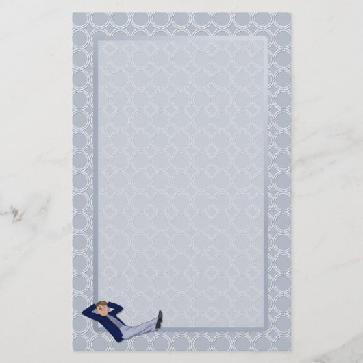 drukbezet Man Briefpapier (Voorkant)