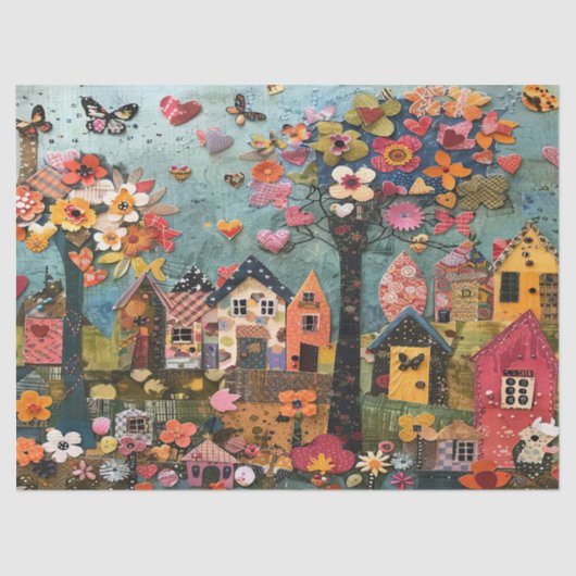 drukbezette ontkoppeling van steden tissuepapier (Voorkant)