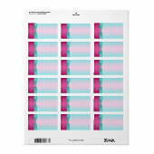 DRUKBLAUW Roze, Aqua Floral Blank Label (Full Sheet)